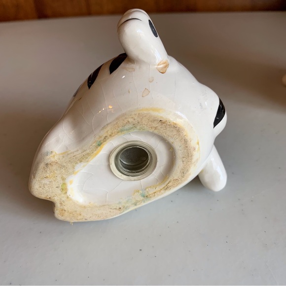 Pier 1- Fat Cat Sugar Creamer Salt Pepper Black & White Striped Cats 4 Piece - Picture 9 of 14